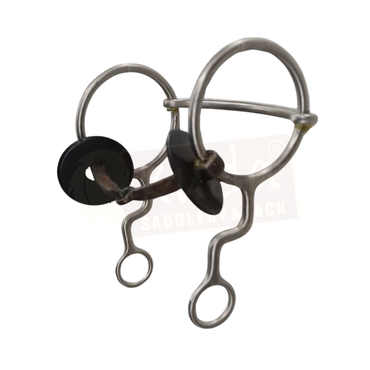 Mexican-style training bit with a double-jointed snaffle