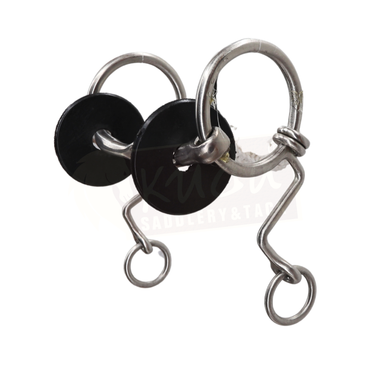 Mexican-style training bit with a Snaflle and Braided