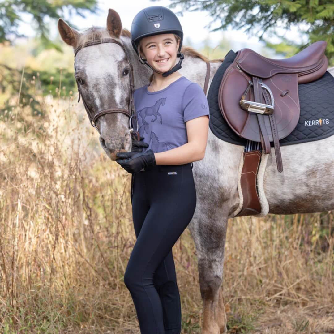 Kids Microcord™ Knee Patch Bootcut Riding Pant