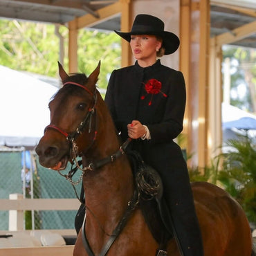 Black Felt Wide Brim Gambler Hat