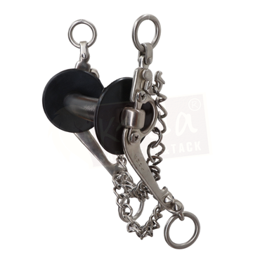 "C" Shank Bit with Interchangeable Mouthpiece bar and Rubber