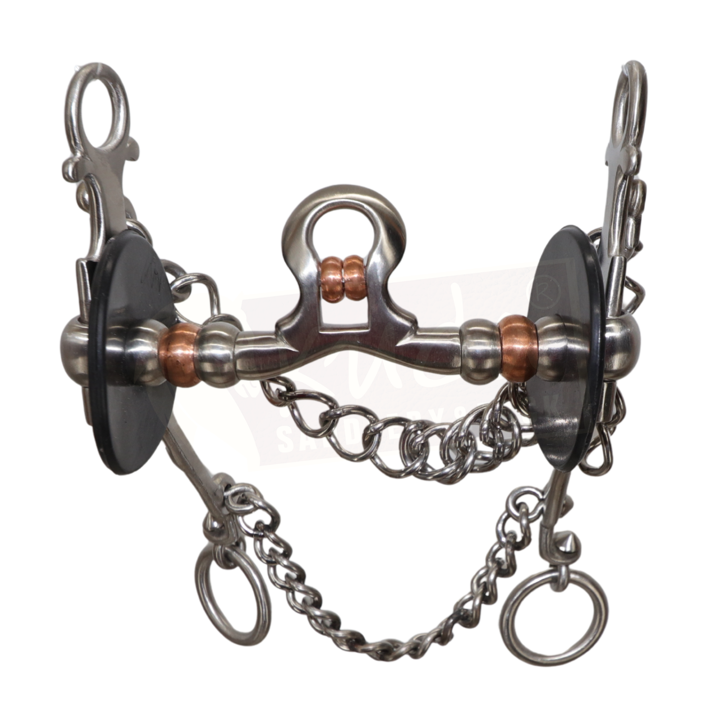 "C" Shank Bit with Interchangeable Mouthpiece, Spoon and Rollers