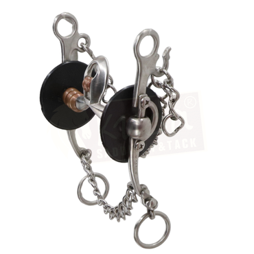 "C" Shank Bit with Interchangeable Mouthpiece, Spoon and Rollers