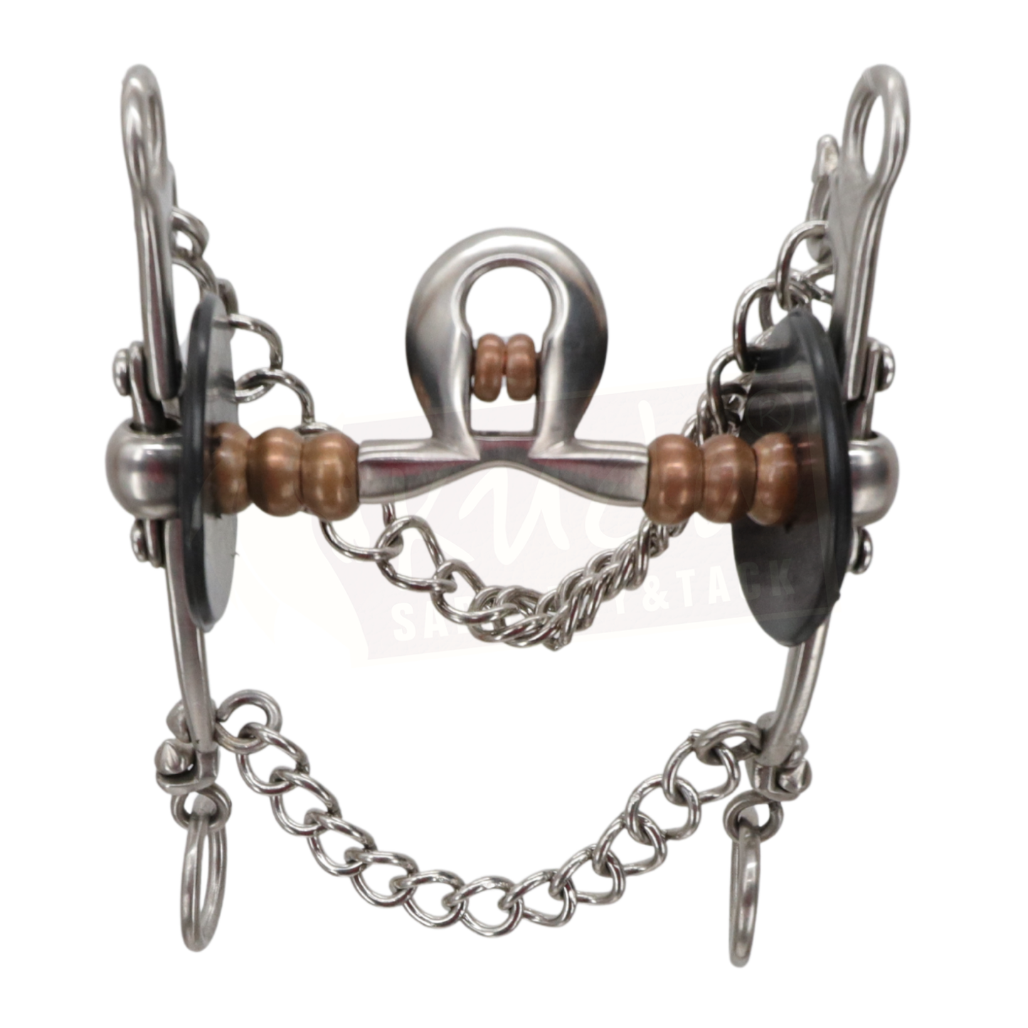 "C" Shank Bit with Interchangeable Mouthpiece, Spoon and Rollers