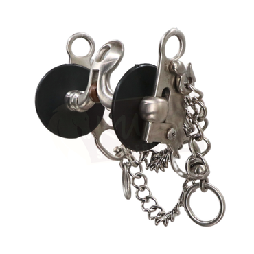 Small Shank Bit with Interchangeable Mouthpiece, Spoon and Copper Rollers