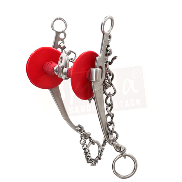 Fish Shank Bit with 3 pieces Broken Spoon and Red Rubber Guards