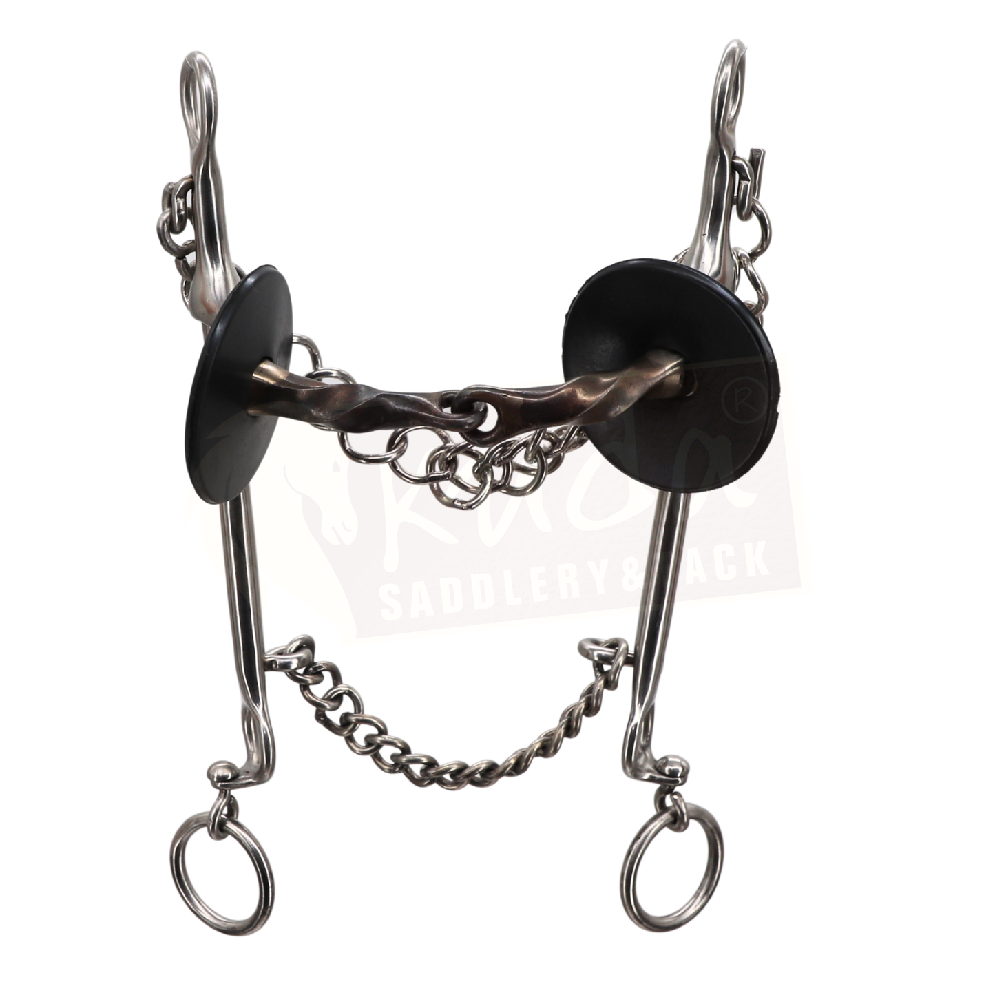 Straight Shank Bit with Sweet Iron Twisted Snaffle