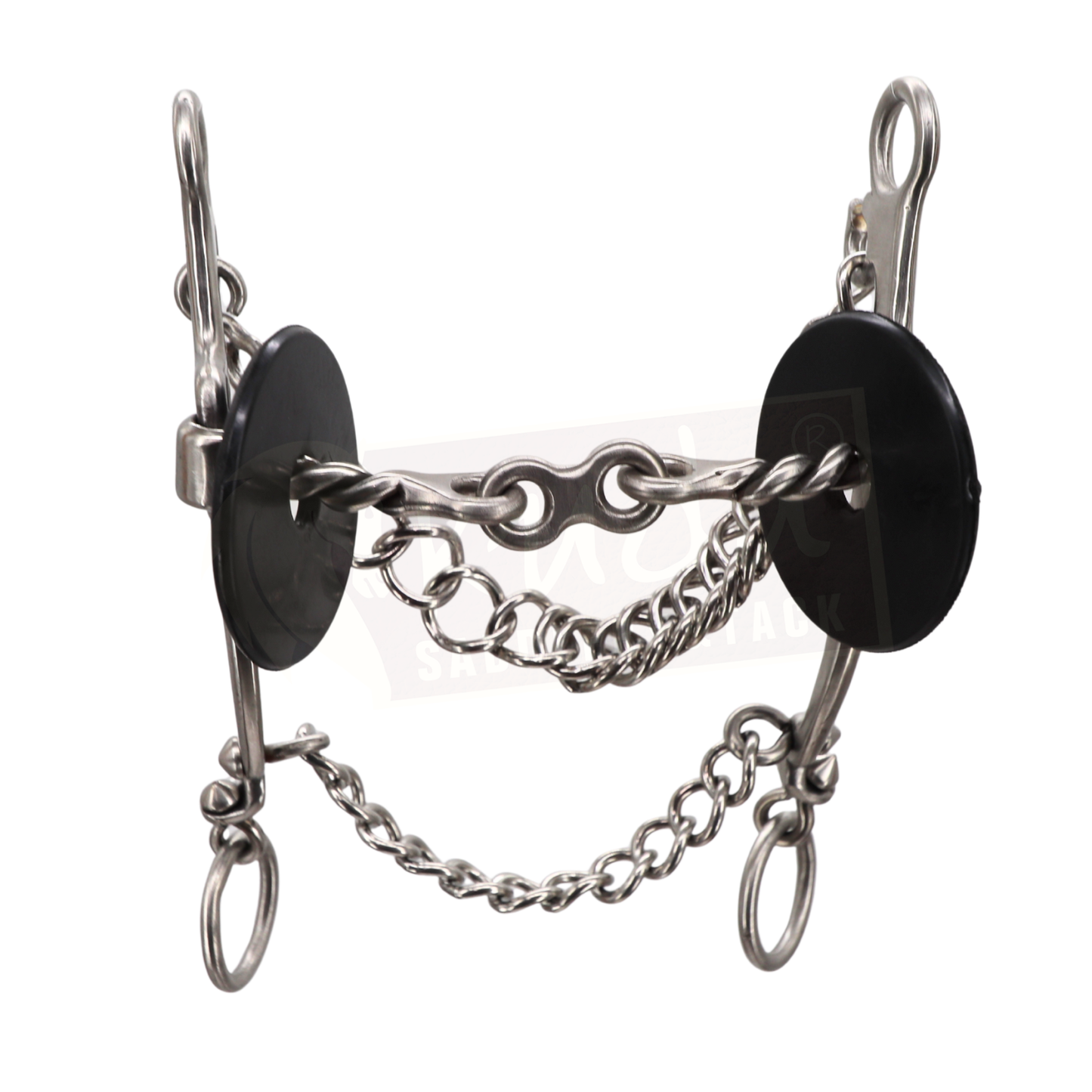 Straight Shank Bit with Interchangeable Double Jointed 3-Piece Snaffle