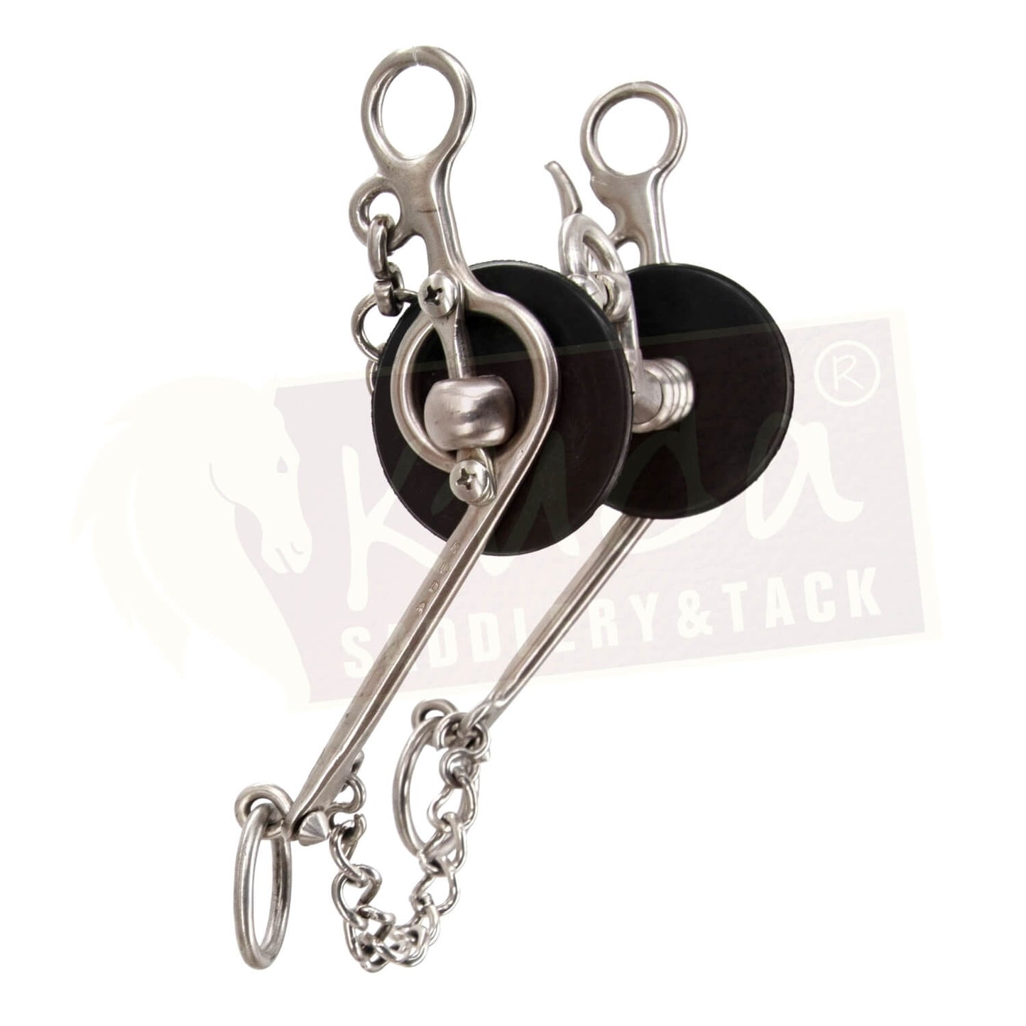 Fish Shank Bit with Interchangeable Mouthpiece and Small S.S. Rollers