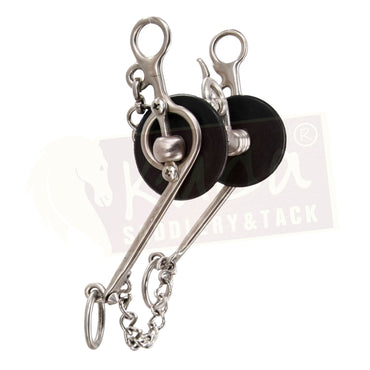 Fish Shank Bit with Interchangeable Mouthpiece and Small S.S. Rollers