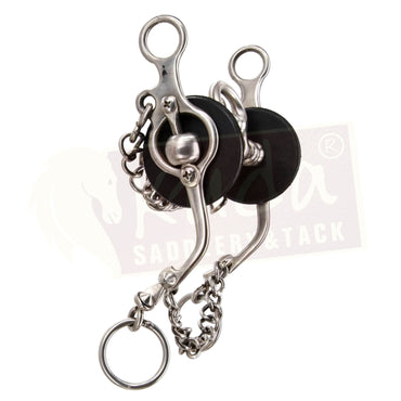 "C" Shank Bit with Interchangeable U Mouthpiece and Small S.S. Rollers