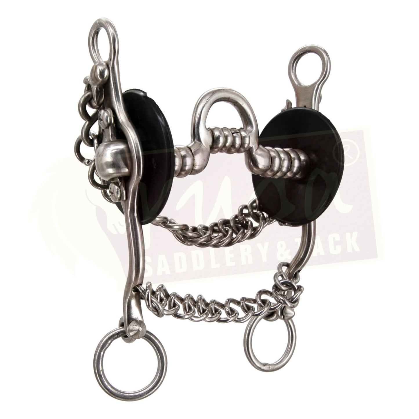 Small "S" Shank Bit, with Interchangeable U Mouthpiece and S.S. Rollers