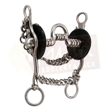 Small "S" Shank Bit, with Interchangeable U Mouthpiece and S.S. Rollers