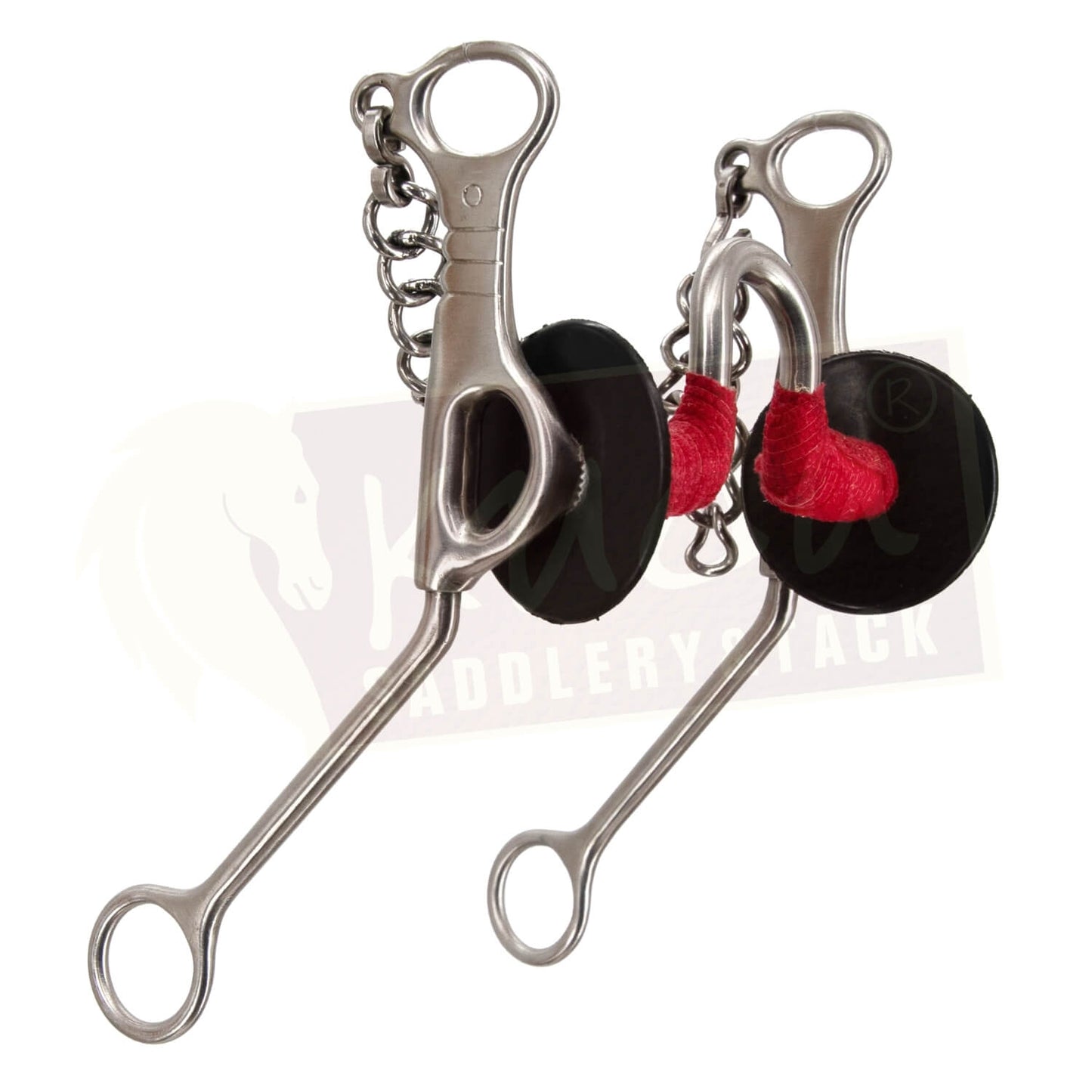 Fish Type Bit with U Mouthpiece and Red Vet Wrap