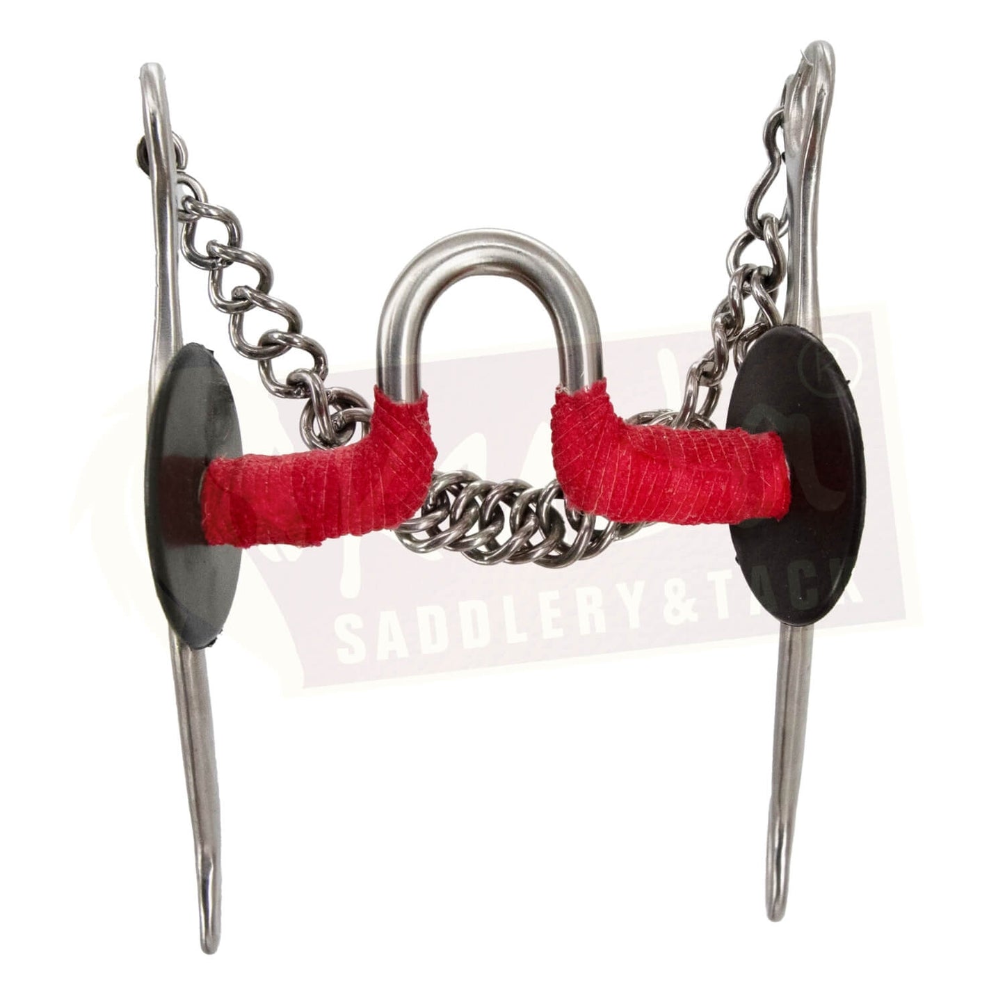 Fish Type Bit with U Mouthpiece and Red Vet Wrap