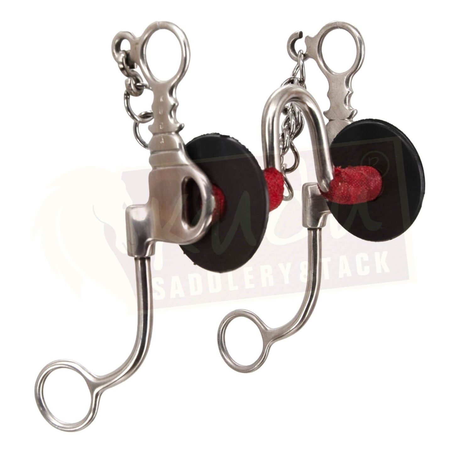 Chair Leg Bit with U Mouthpiece and Red Vet Wrap