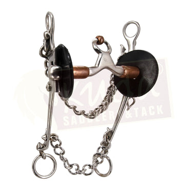 Fish Shank Bit with Interchangeable Mouthpiece, Spoon and Copper Rollers