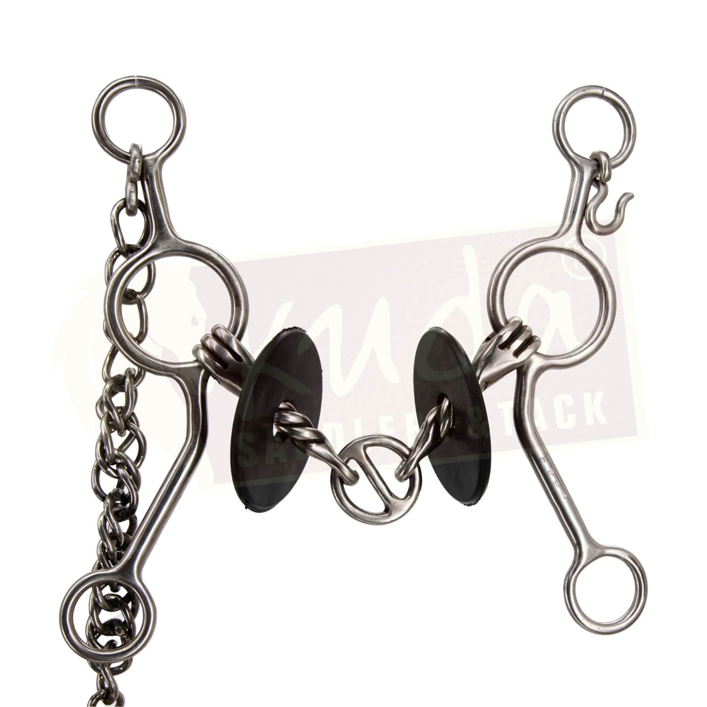Gag Shank Bit with Twisted Wire and Double-Jointed Lifesaver Mouthpiece