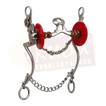 Chair Leg Bit with Interchangeable Mouthpiece, Spoon, Red Rubber Guards and Rollers