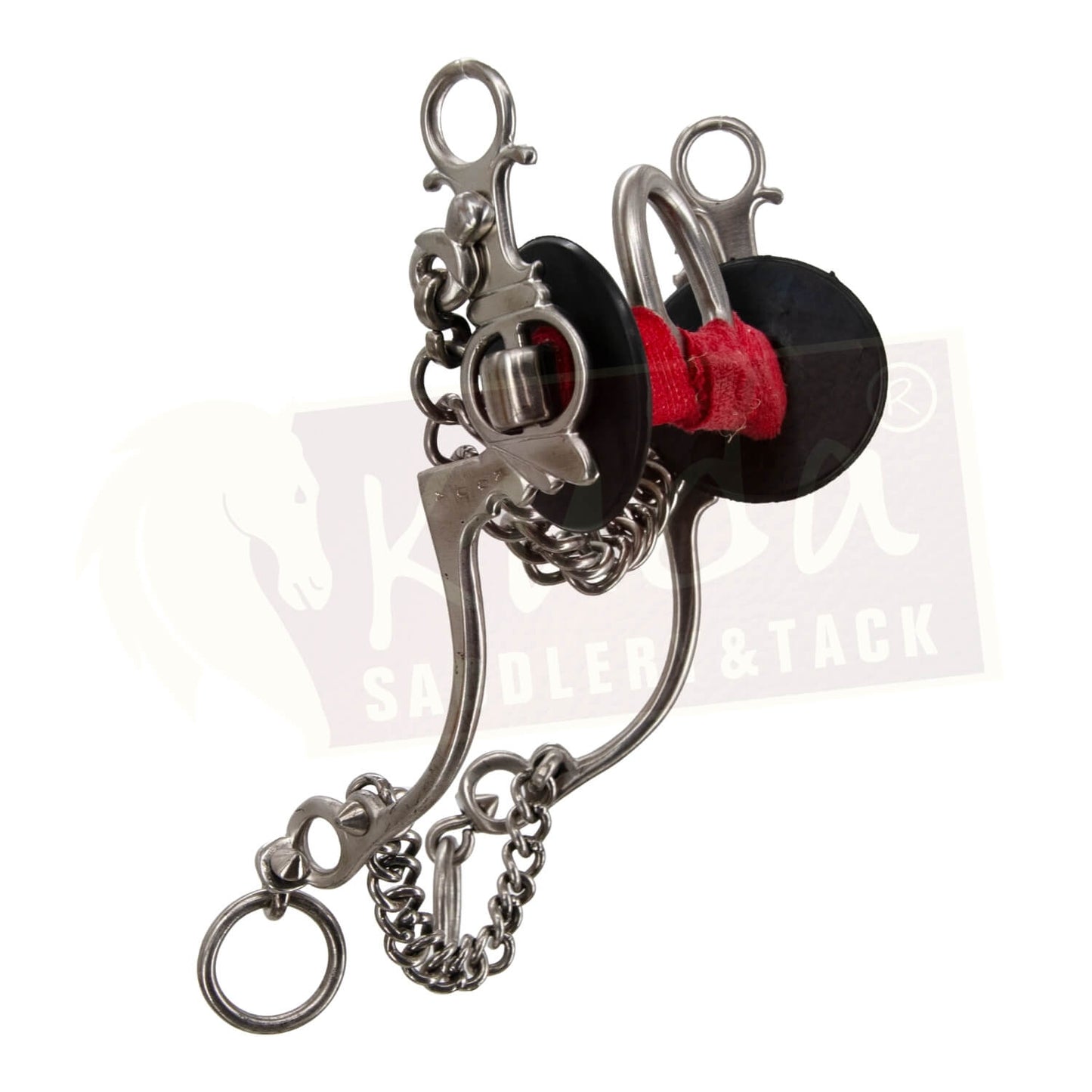 Chair Leg Bit with a Bar and Red Vet Wrap