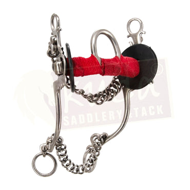 Chair Leg Bit with a Bar and Red Vet Wrap