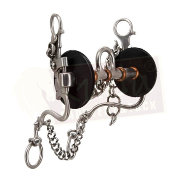 "S" Shank Bit with Bar, Spoon and Copper Rollers