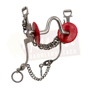 Chair Leg Shank Bit with U Port and Red Rubber Bit Guards