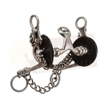 Flat Shank Bit with Interchangeable Mouthpiece, Spoon and Rollers