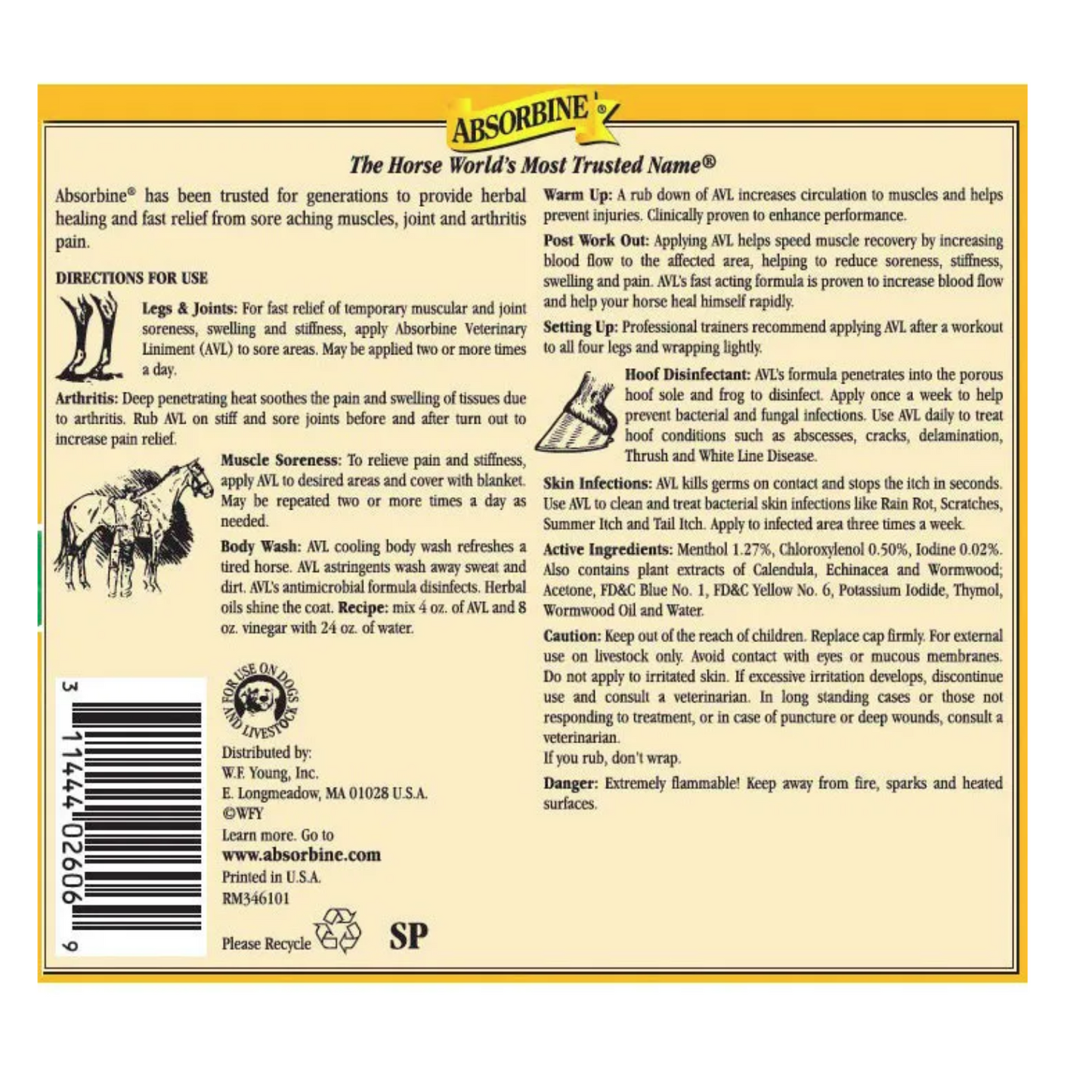 Absorbine Veterinary Liniment 16 oz