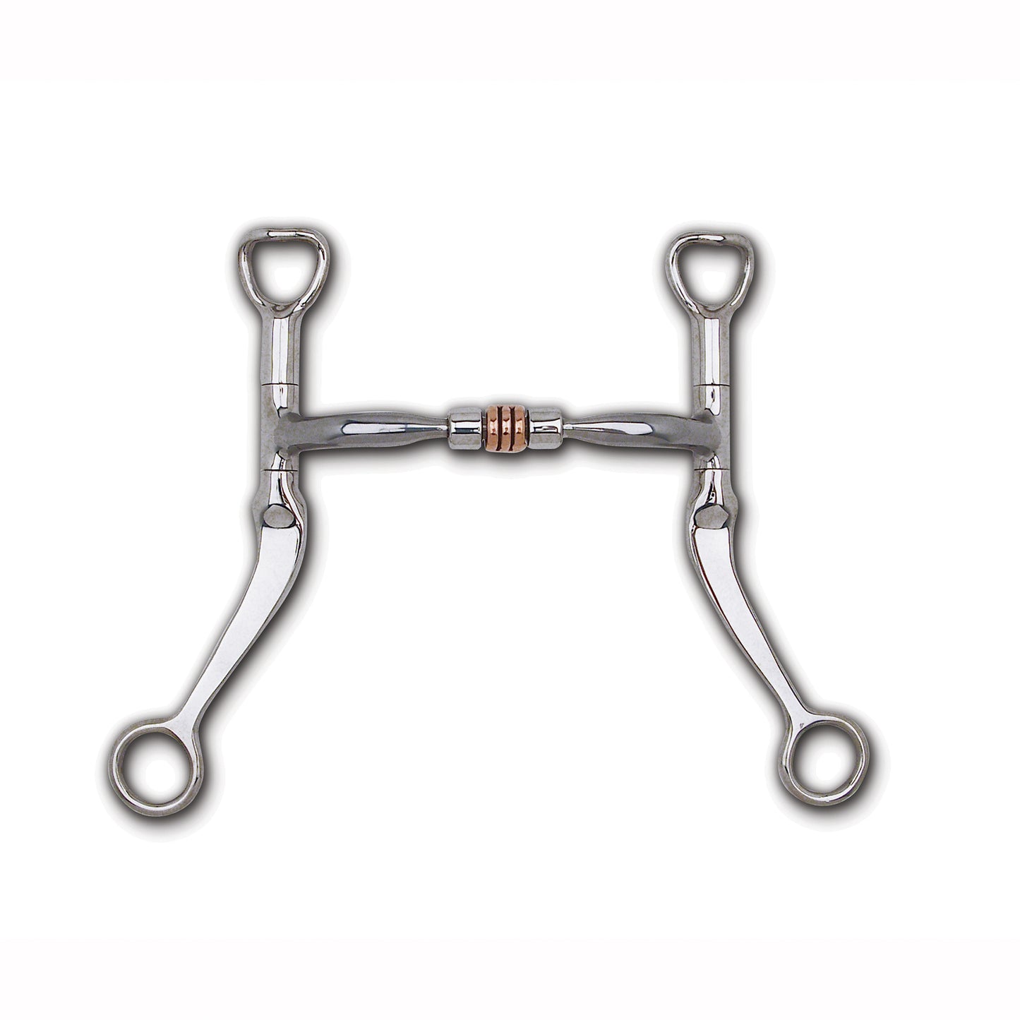 Myler Flat Shank with Sweet Iron Comfort Snaffle with Copper Roller MB 03