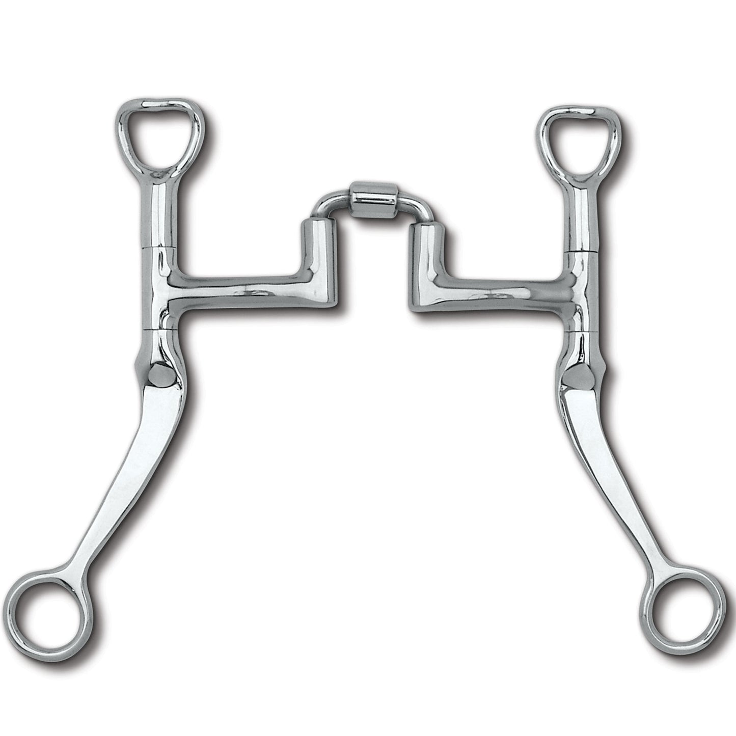 Myler Flat Shank with Sweet Iron Correctional High Ported Barrel MB 27PB, Size 5"