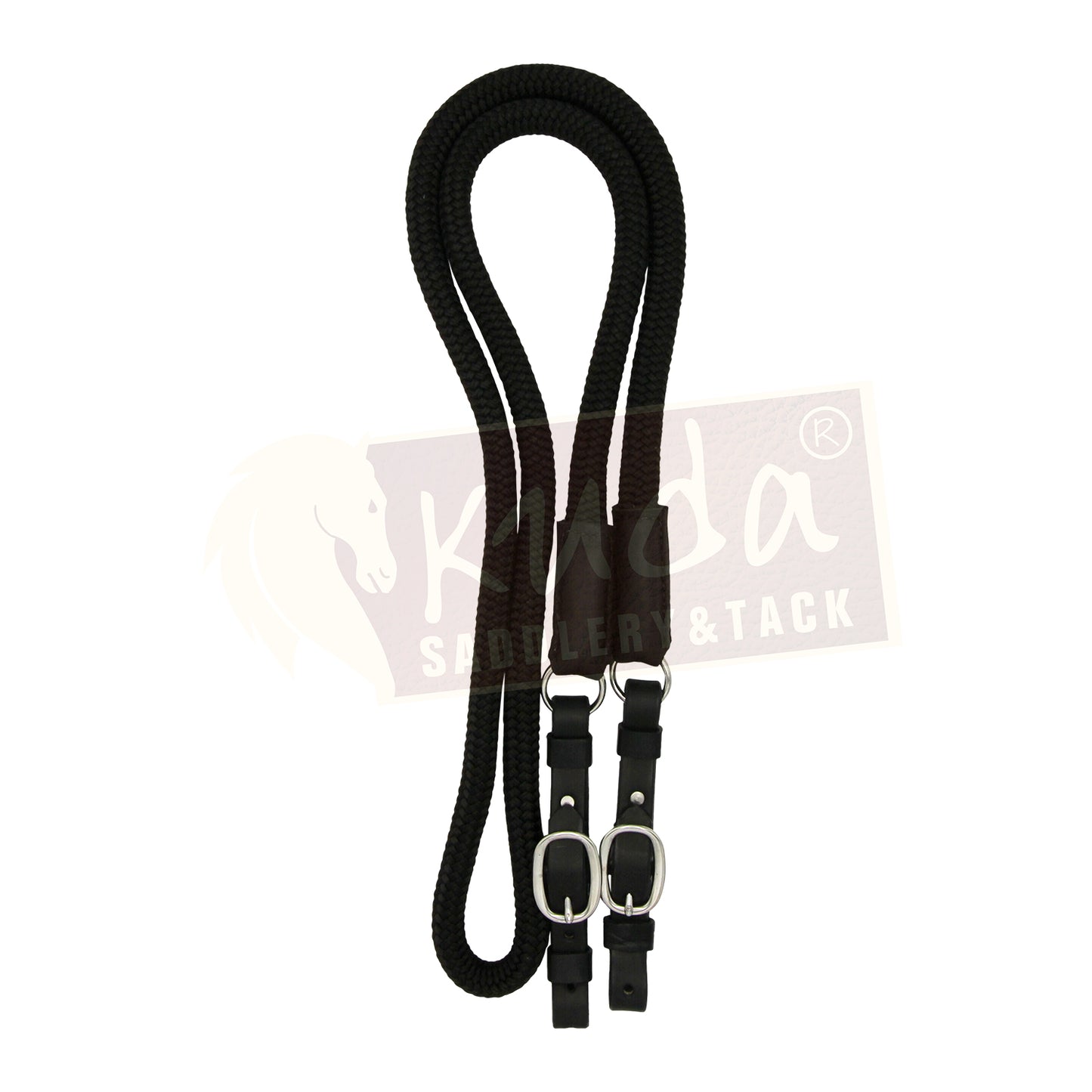 Nylon Reins with Leather Ends - 5/8" (Assorted Colors)