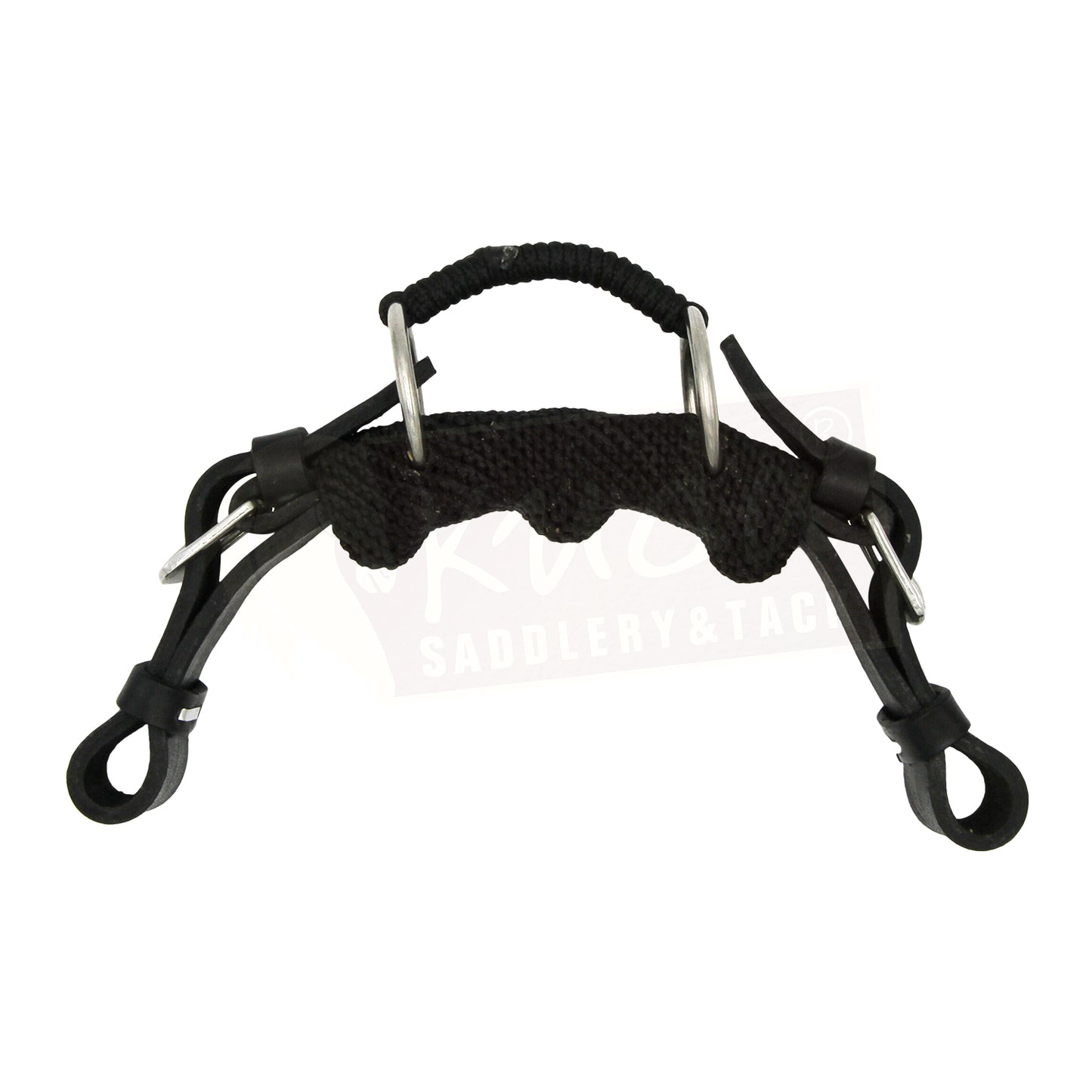 Leather Curb - Braided with 3 Knobs