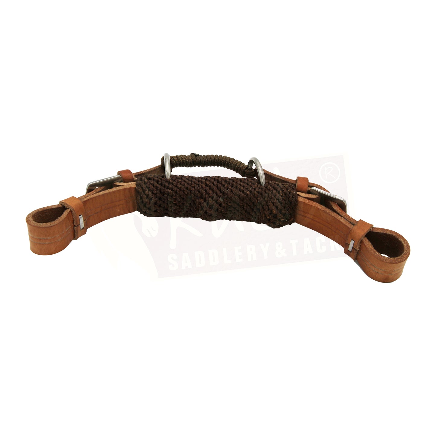 Leather Curb - Braided with 3 Knobs