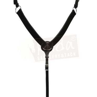 Leather Breast Collar - 1 1/2" - Black