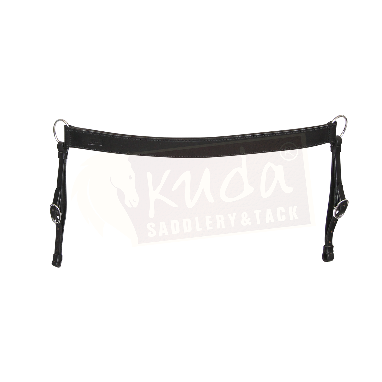 Straight Leather Breast Collar - Black