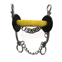 "C" Shank Bit with Interchangeable  Mouthpiece bar and Vet Wrap
