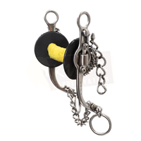 "C" Shank Bit with Interchangeable  Mouthpiece bar and Vet Wrap