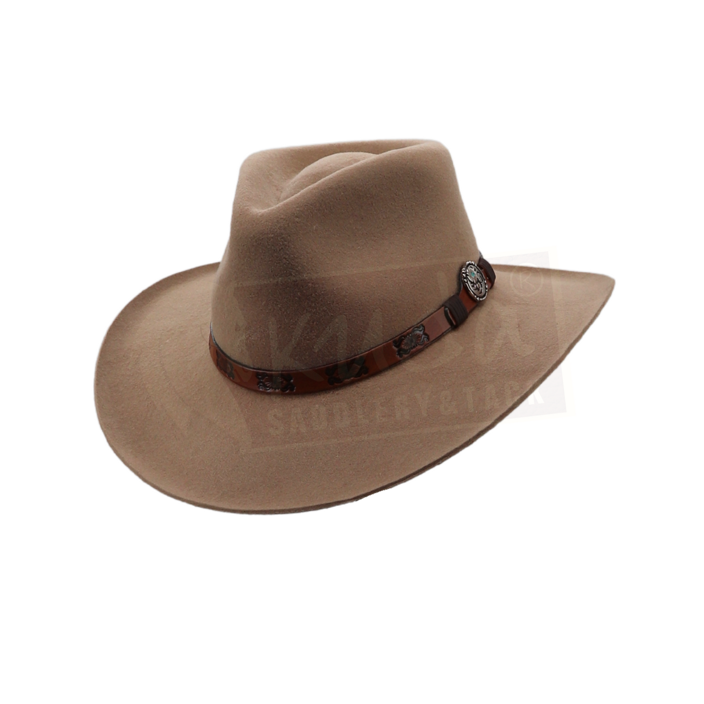 Cross Roads Cowboy Felt Hat - Brown