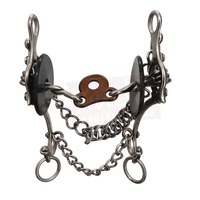 Flat Shank Bit with Interchangeable Mouthpiece Twisted Wire and Double-Jointed Lifesaver Mouthpiece