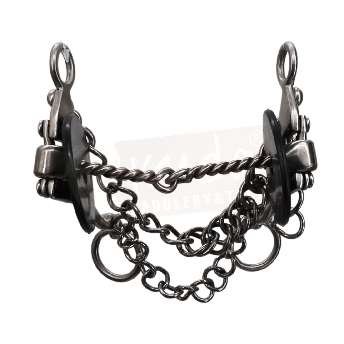 Flat Shank Bit with Interchangeable Mouthpiece Twisted Snaffle