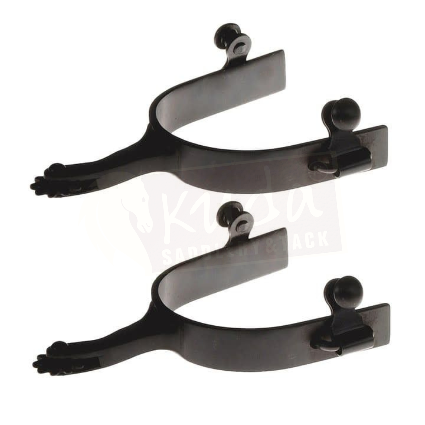 JACK'S BLACK STEEL SIDE ROWEL SPURS