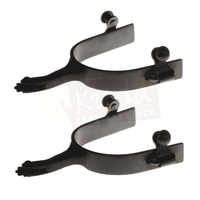 JACK'S BLACK STEEL SIDE ROWEL SPURS