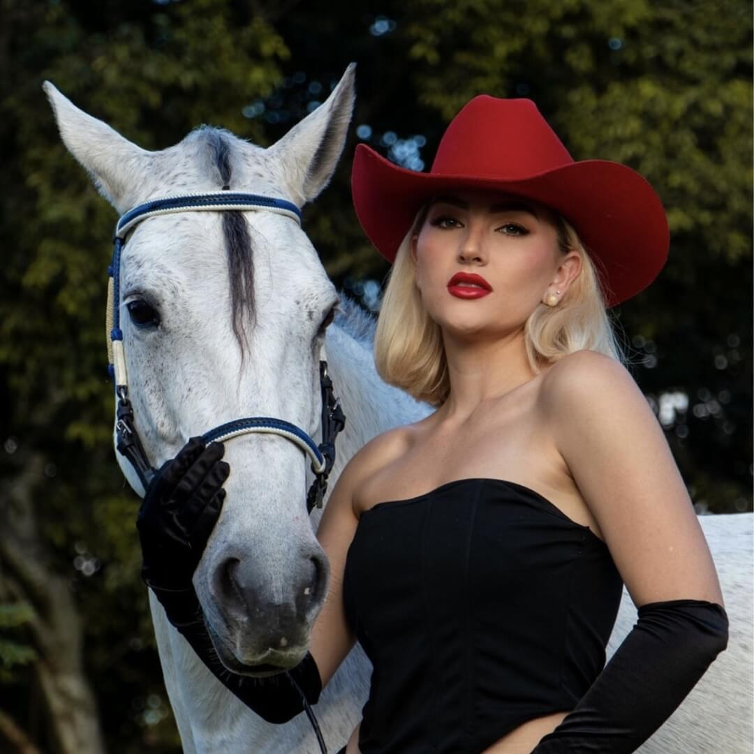 Santafe Western Felt Hat - Red