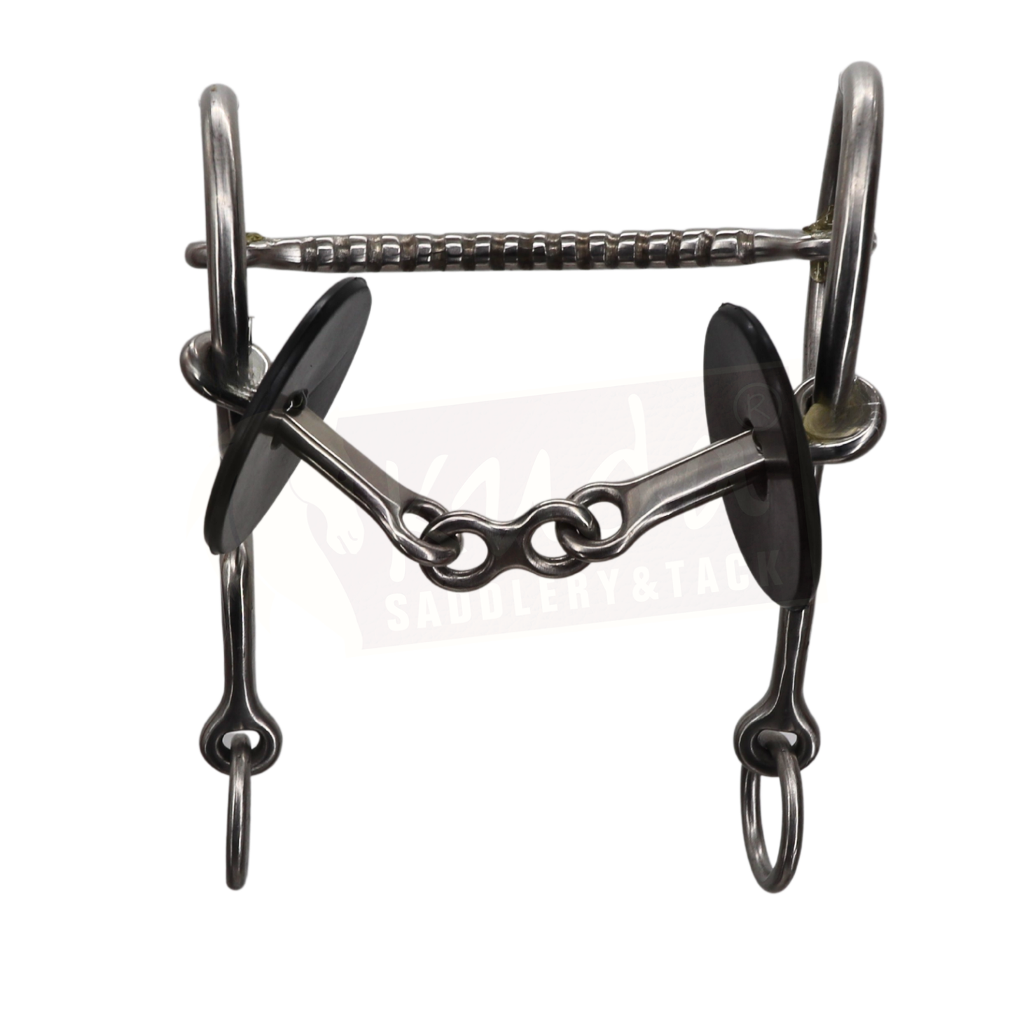 Mexican-style training bit with a double-jointed snaffle