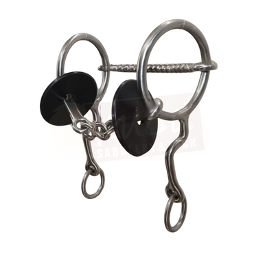 Mexican-style training bit with a double-jointed snaffle