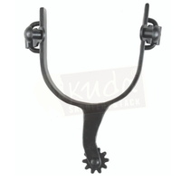 JACK'S BLACK STEEL SIDE ROWEL SPURS