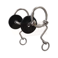 Mexican-style training bit with a Snaflle  and  Braided