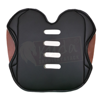 ContourFlex  Gray  Felt /Neoprene  and  Brown leather Saddle Pad