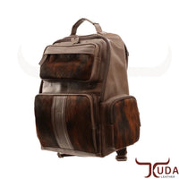 THE BLAKE - Cuero marrón de grano superior y piel de vaca genuina atigrada